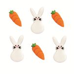 Edible Easter Bunnies & Carrots Sugar Topper