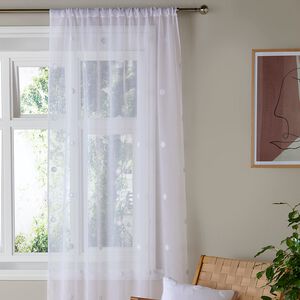 ZARA WHITE 140x122cm Voile 
