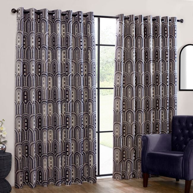 BLACKOUT & THERMAL KENNEDY PEWTER 66x72 Curtain
