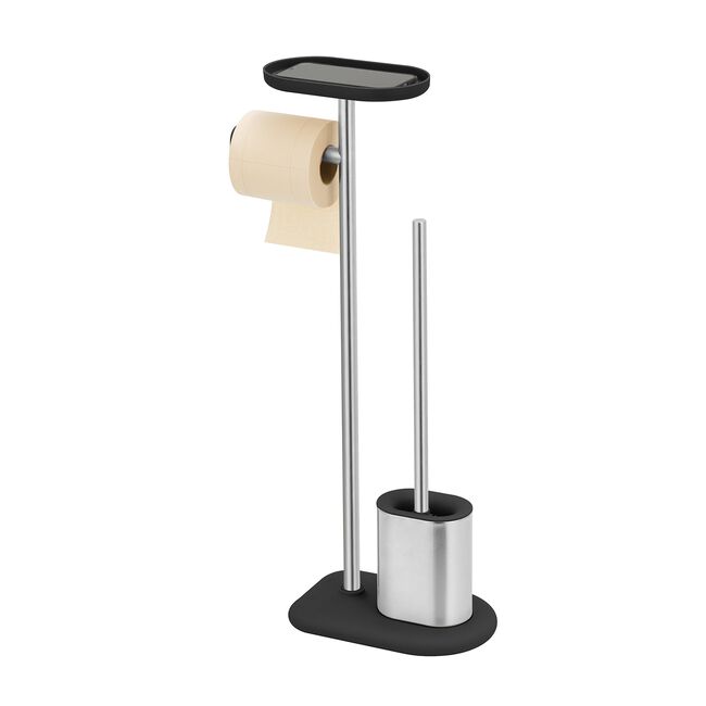 Nordhaus Black Toilet Roll and Brush Holder