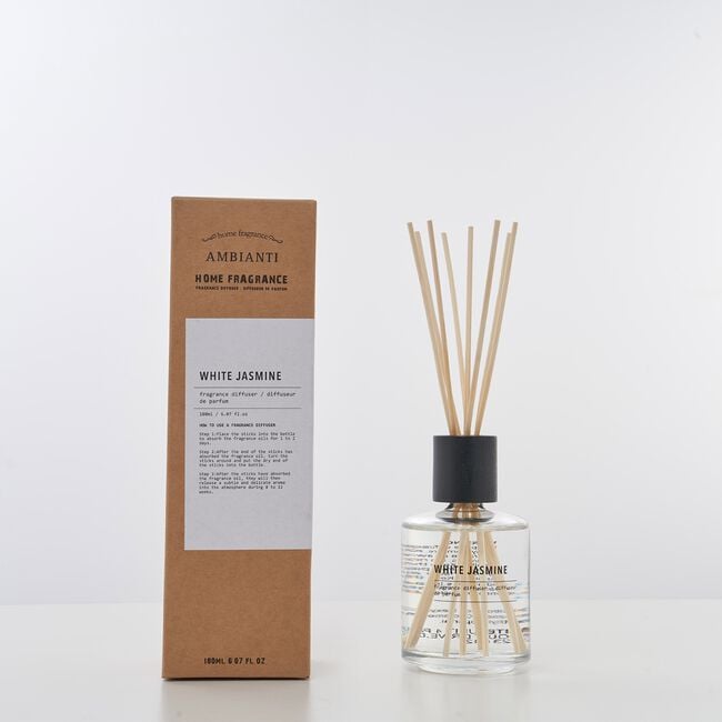 Ambianti Labs 180ml Reed Diffuser White Jasmine