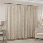 PENCIL PLEAT FLORAL JACQUARD SAND 66x 54 Curtain