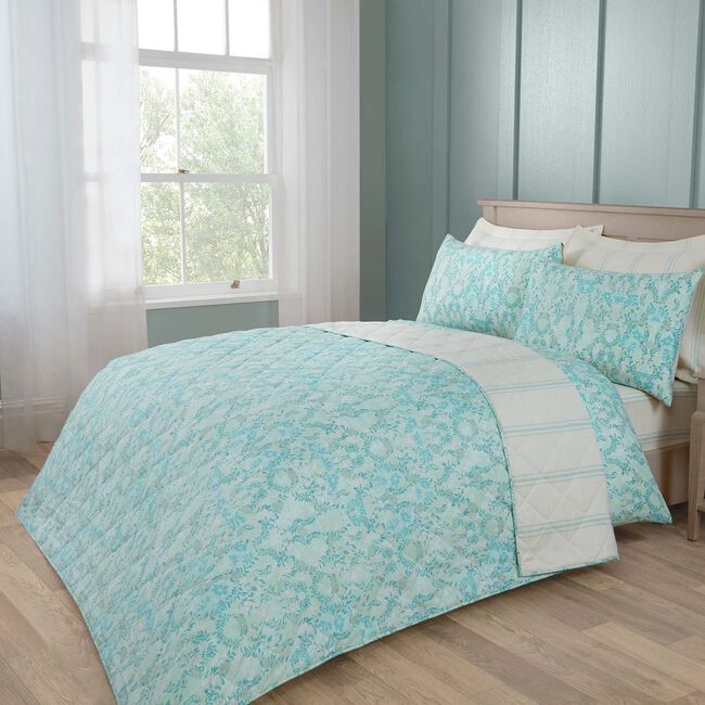Delphine Bedspread 200cm x 220cm - Duck Egg
