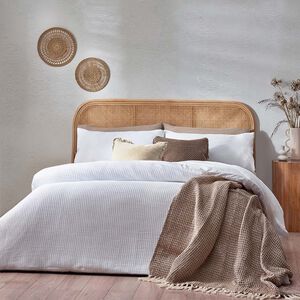 SINGLE DUVET COVER Chunky Waffle White