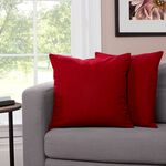 CORDUROY RED 2PK Cushion Covers 45x45