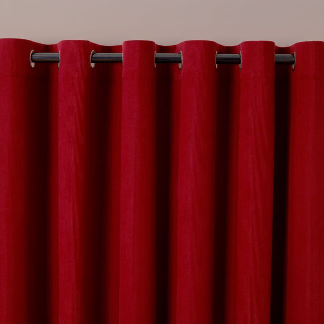 BLACKOUT & THERMAL CORDUROY RED 66x54 Curtain