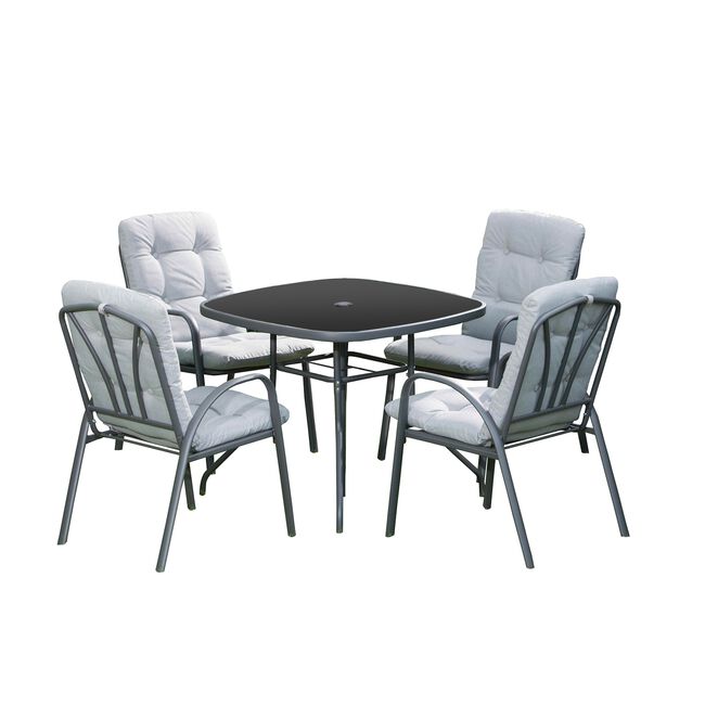 Caserta 5 Piece Dining Set With Cushions
