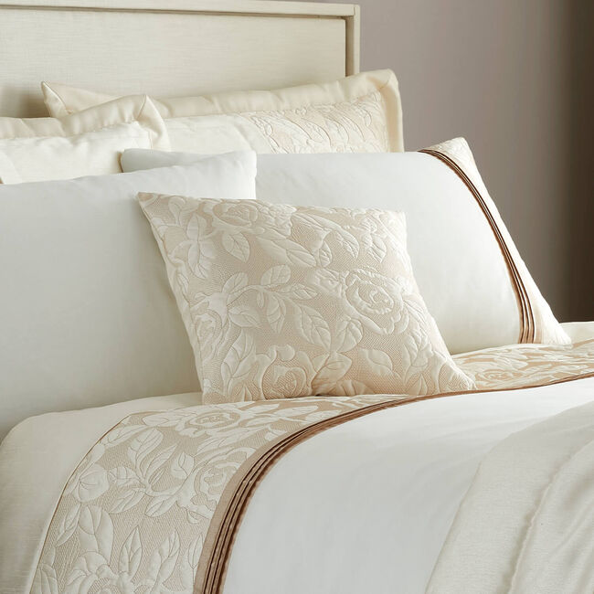 Nicole Day Quilted Cushion 45cm x 45cm - Cream    