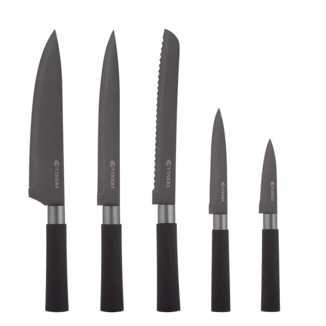 Viners Graphite 5 Piece Acacia Wood Block Set
