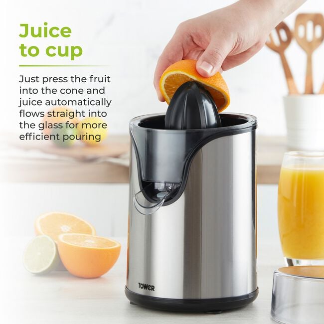 Tower Stainless Steel 100W Citrus Juicer