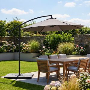 Cantilever Hanging Parasol Grey
