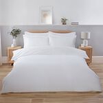 KING SIZE DUVET COVER Brushed Cotton Twill White