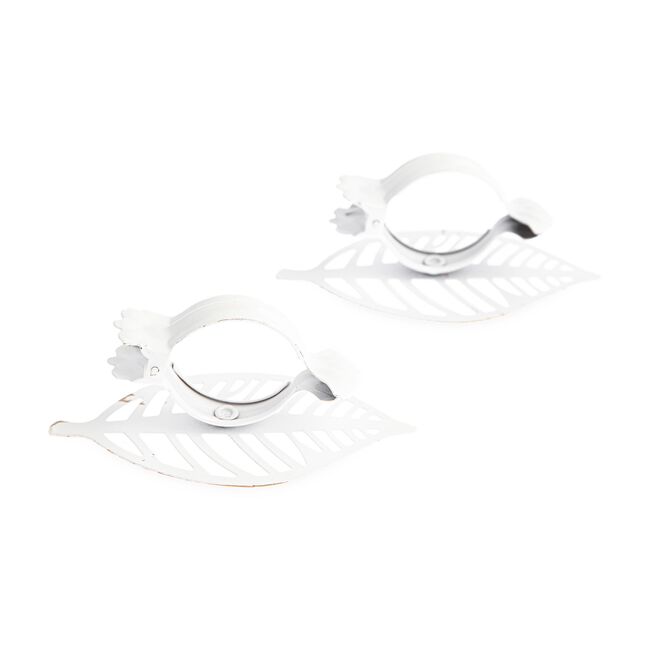 Stockholm White/Gold Curtain Clips 2 