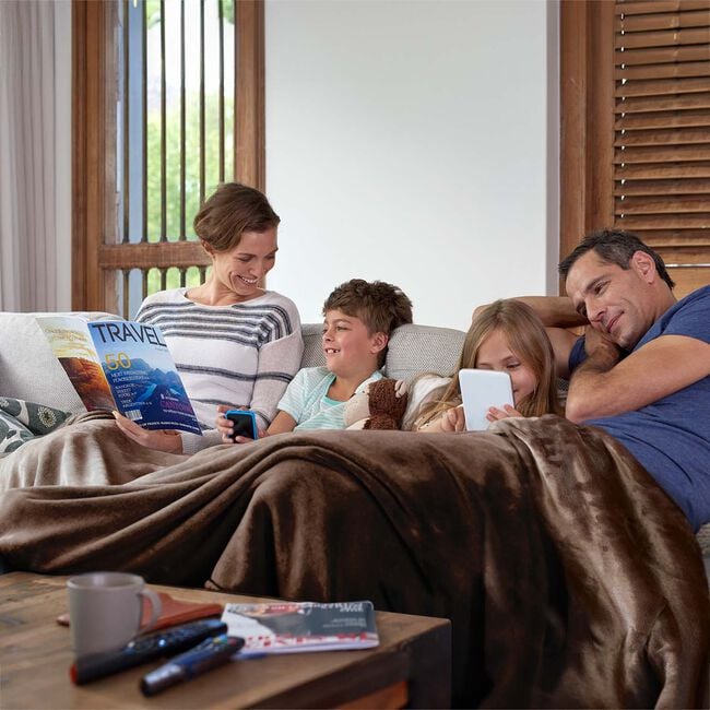 Extra Large Family Throw 305cm x 305cm - Mink