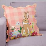 Blossom Lane Chequered Bunny Cushion 45cm x 45cm