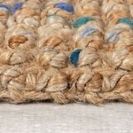 JUTE BOUCLE NATURAL/BLUE 60X230cm Runner