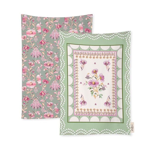 Cath Kidston Garden Sage Tea Towels 2Pk