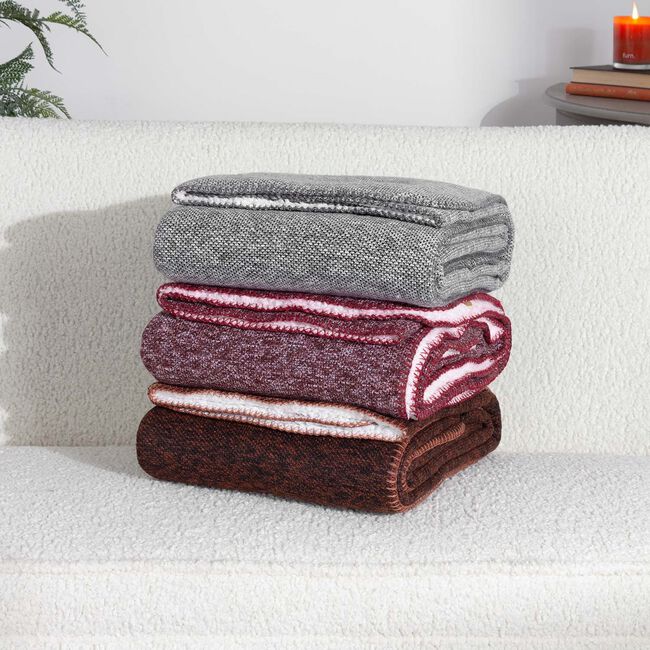 NURREL SHERPA RUST 130X180 Throw