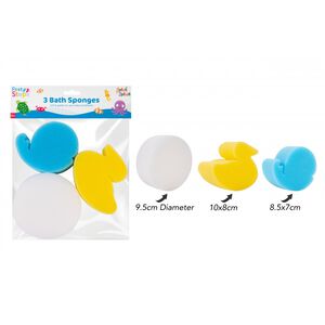 First Steps 3 Pack Baby Bath Sponge