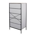 Stylehome 5 Drawer Grey Cabinet