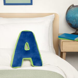 LETTER A Cushion Blue/Green