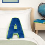 LETTER A Cushion Blue/Green