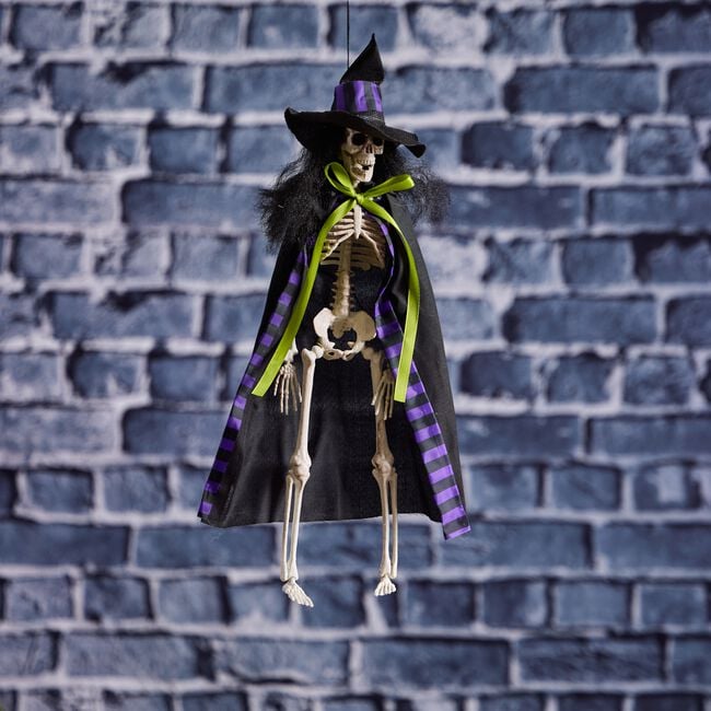 40cm Skeleton Witch with Cape
