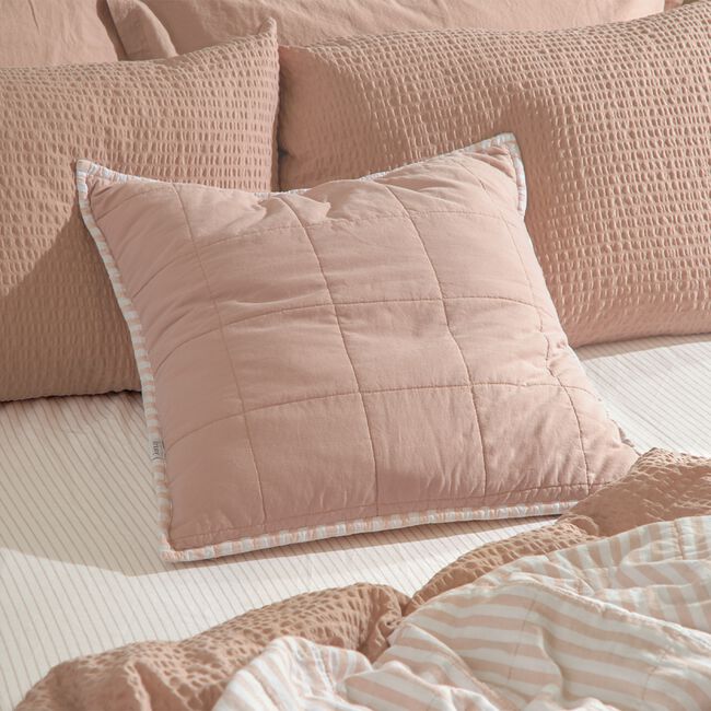 HEBDEN STRIPE BLUSH 55X55 Cushion
