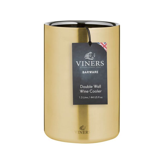 Viners Barware 1.3L Double Wall Wine Cooler - Gold