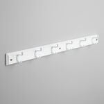 6 Hook Wooden Coat Rack White