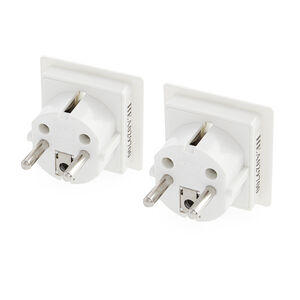 Stylectrix UK-to-EU Travel Adaptor Plugs 2 Pack