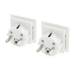 Stylectrix UK-to-EU Travel Adaptor Plugs 2 Pack