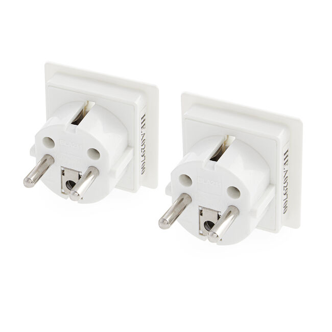 Stylectrix UK-to-EU Travel Adaptor Plugs 2 Pack