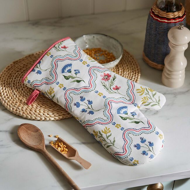 Boho Floral Oven Gauntlet