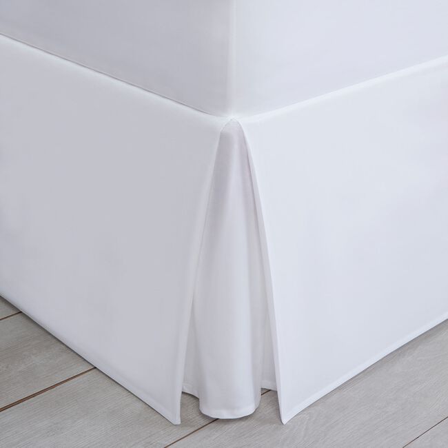 SINGLE BASE VALANCE 200 Threadcount Cotton White