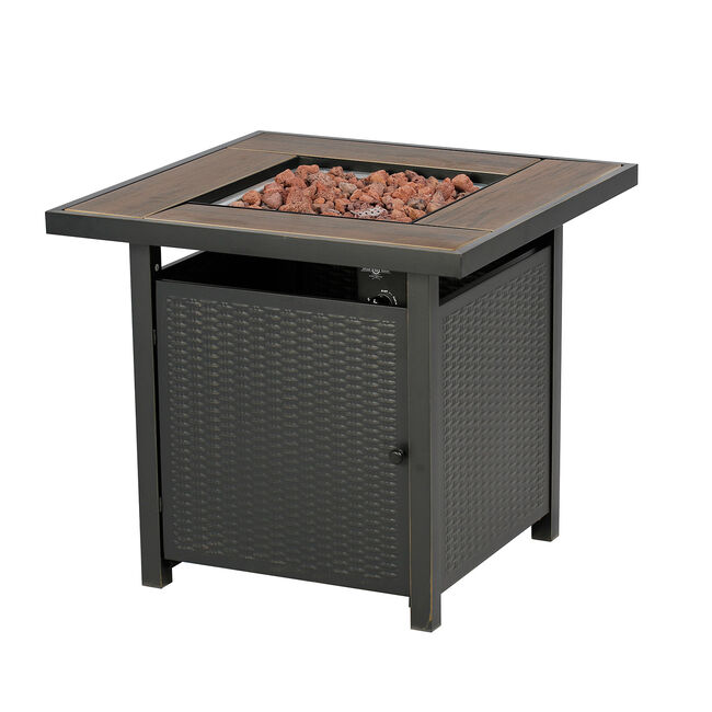 Rattan Effect Gas Firepit Home, Gas Fire Pit Instructions