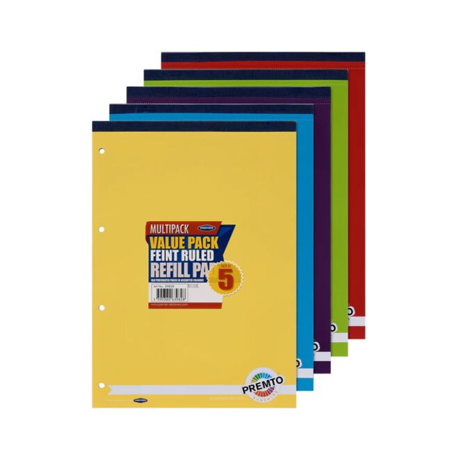 Premto 160 Page Top Bound Refill Pad - Five Pack 