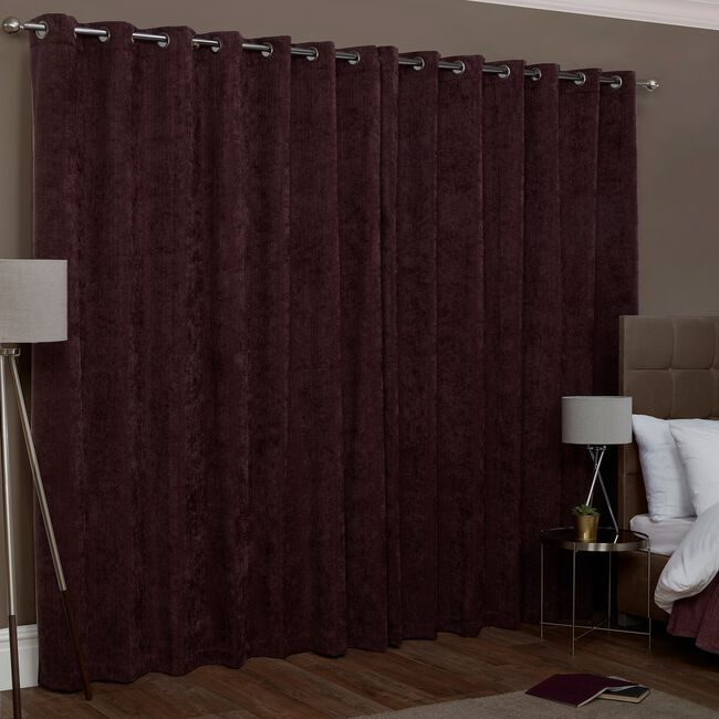 BLACKOUT & THERMAL H/BONE CHENILLE MAUVE 90x90 Cur