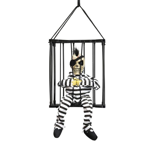 Hanging Animated Talking Prisoner in Cage