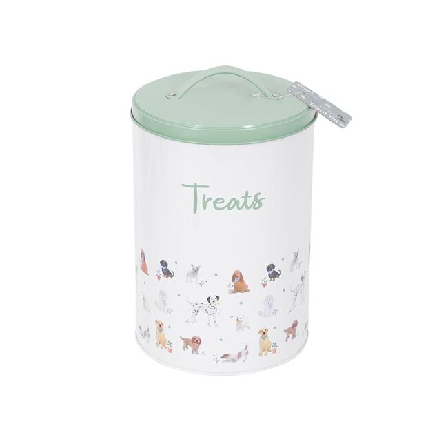 Smart Choice Dog Print Treat Tin With Lid