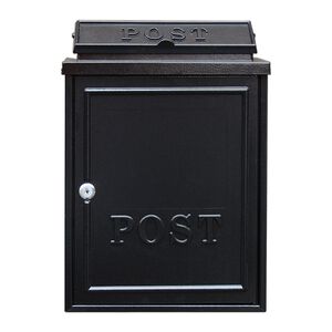 Postplus Classic Diecast Steel Letterbox Black