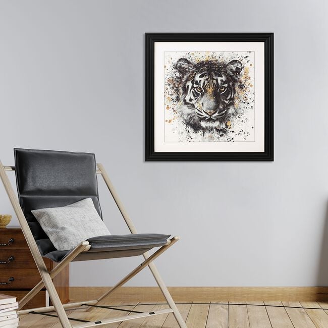 Tiger Jewelled Framed Art 60cm x 60cm