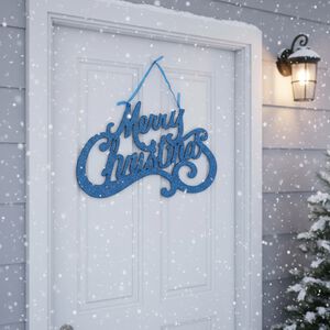 Merry Christmas Glitter Wall Plaque