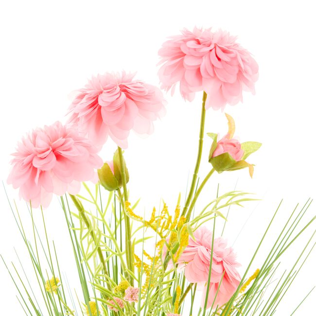 Floral Symphony Pink Dahlia Faux Bouquet