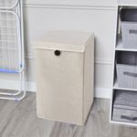 Tweed Beige Foldable Laundry Hamper