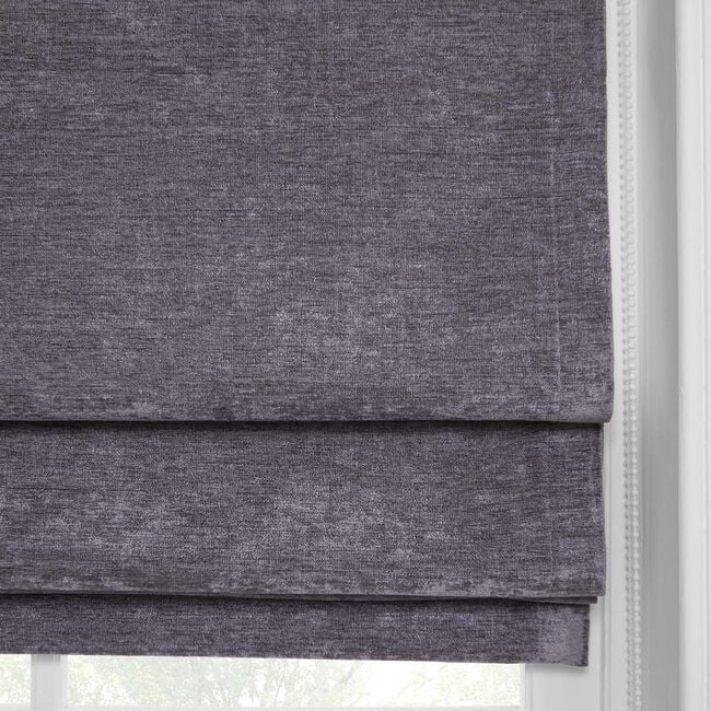 BLACKOUT & THERMAL TEXTURED SLATE 90X140cm Roman Blind