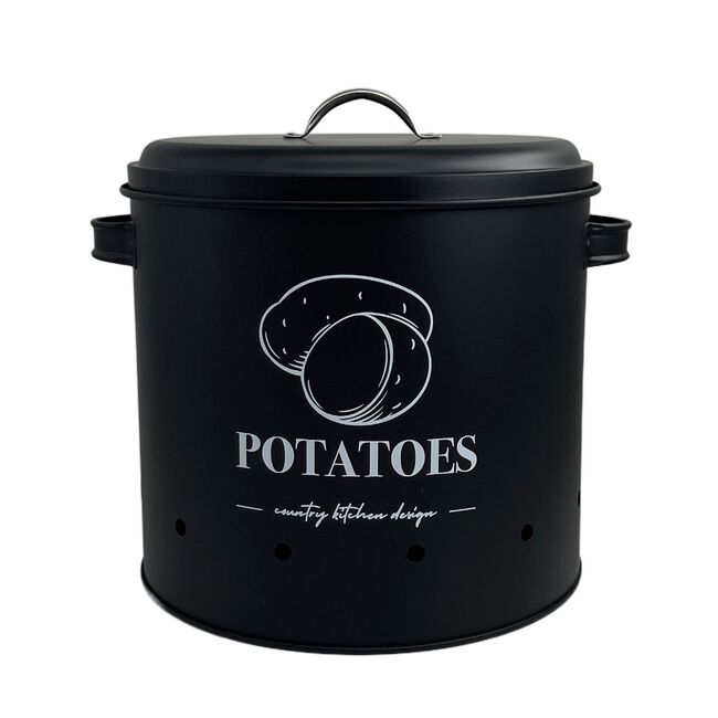Black Potatoes Storage Canister