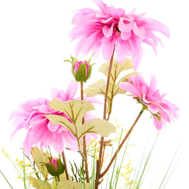 Floral Symphony Pink Chrysanthemum Faux Bouquet