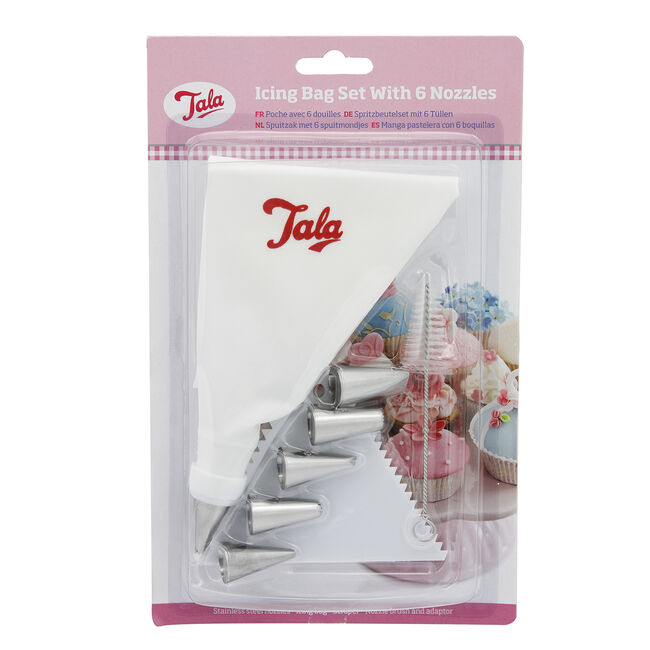 Tala Icing bags 6 Nozzles Scraper and Brush