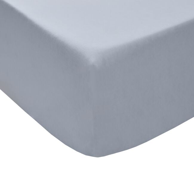 SUPER KING FITTED SHEET Luxury Percale Silver 11D
